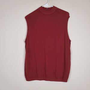 Vintage JC Penny Burgandy Sleeveless Sweater No Size Tag
